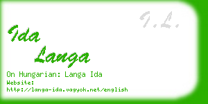 ida langa business card